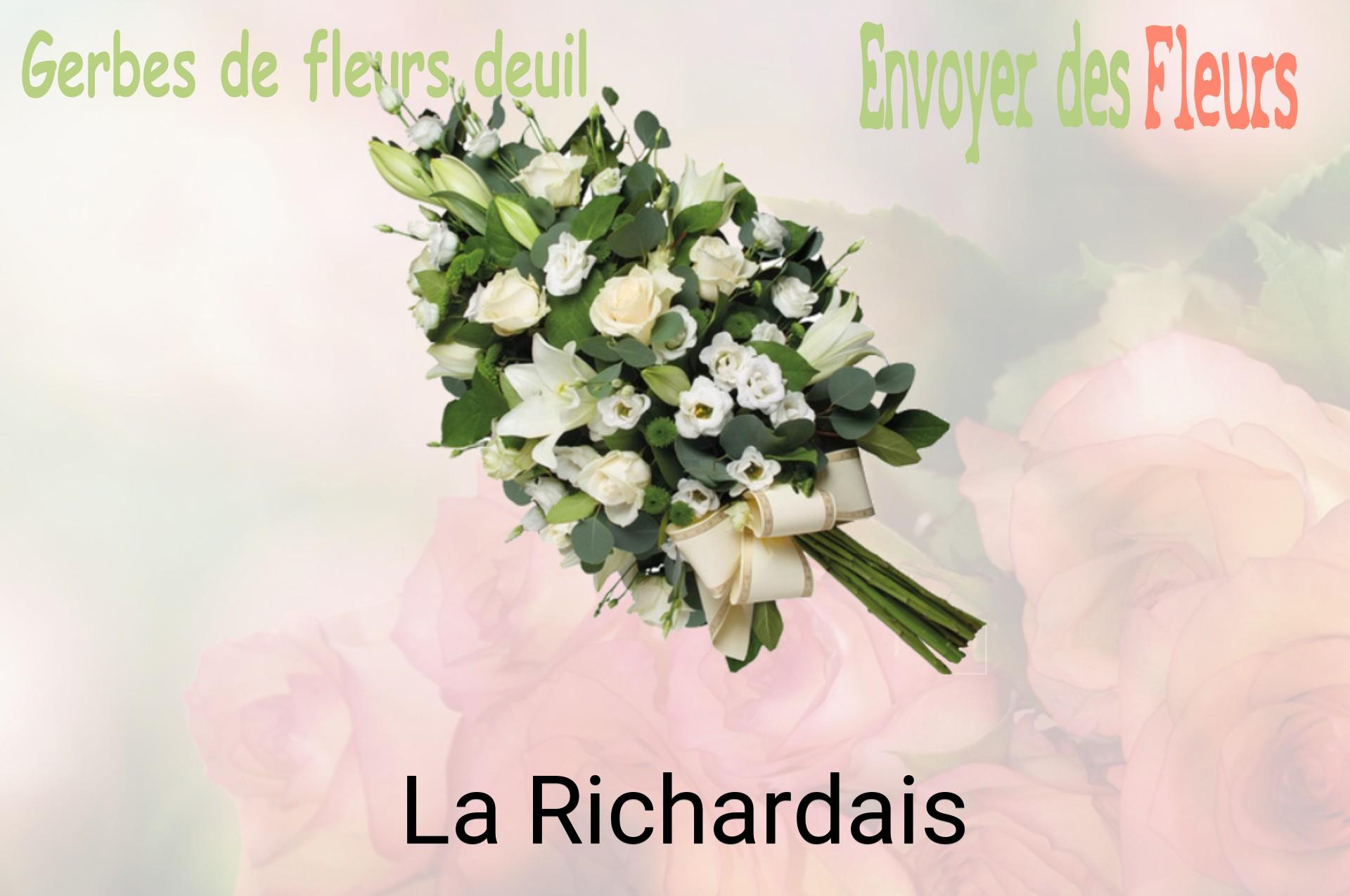 Gerbe de fleurs de deuil livrée à La Richardais